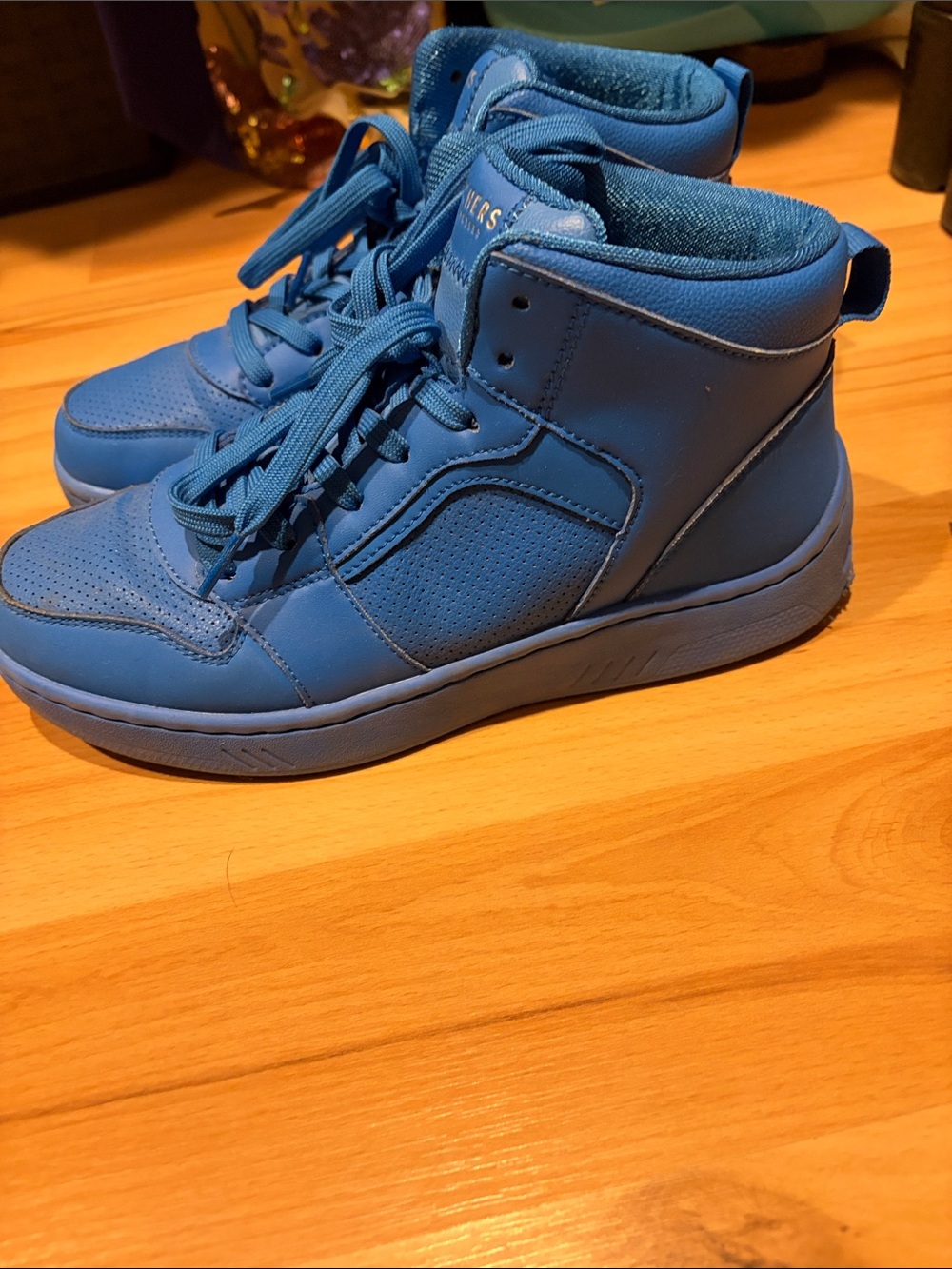 Skechers Women's High-Top Sneakers in Bright Blue